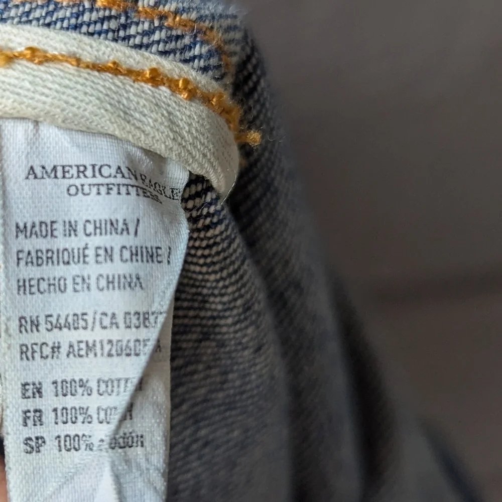 American Eagle Outfitters Distressed Denim Tote Y2K Retro 90s